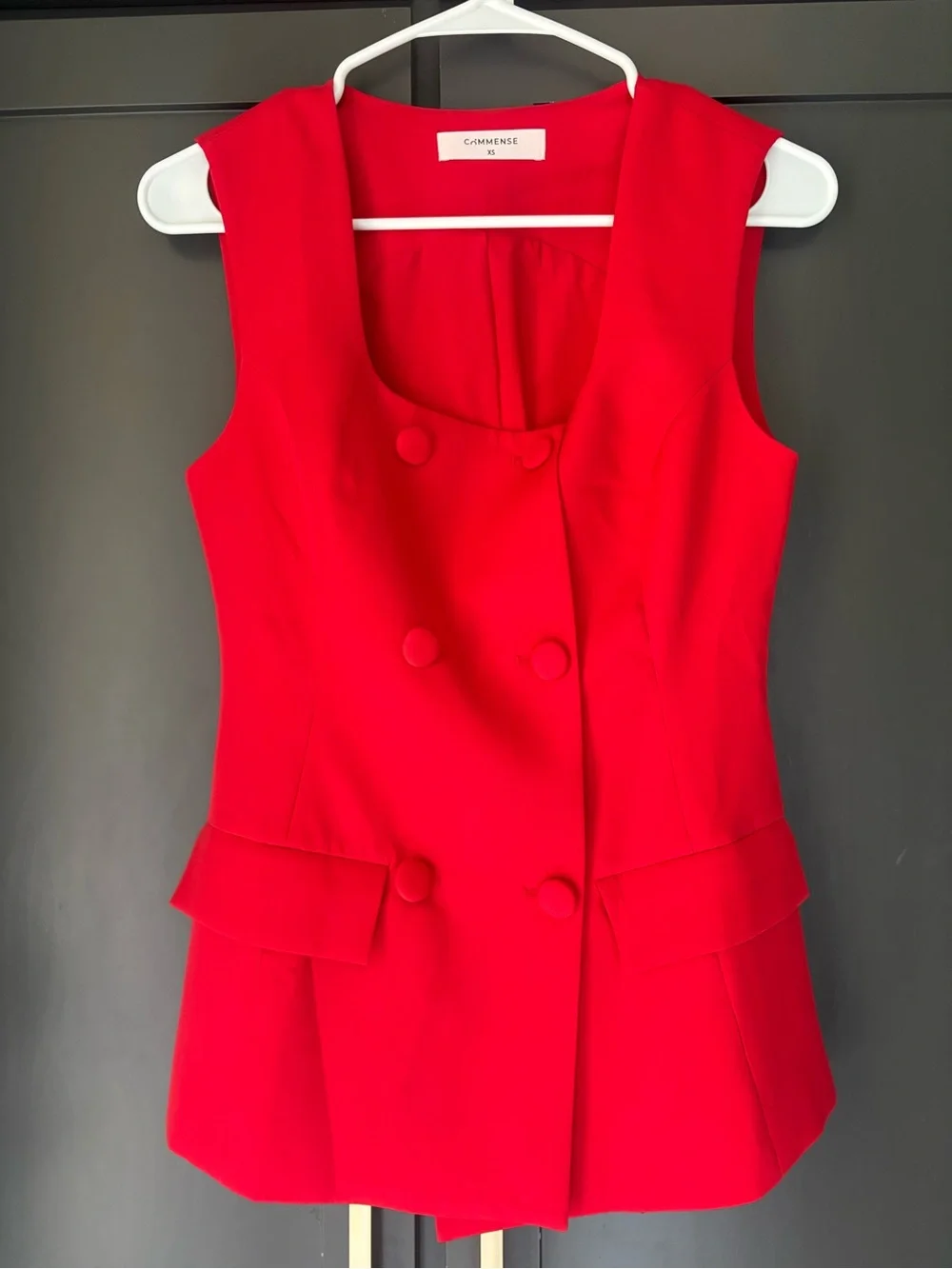 Commense Square Neck Button Vest - Picture 2 of 3